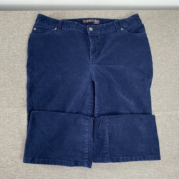 St. John's Bay PETITE Bootcut Denim Jeans Women's 14P Mid Rise Blue Casual Pants - Picture 3 of 14
